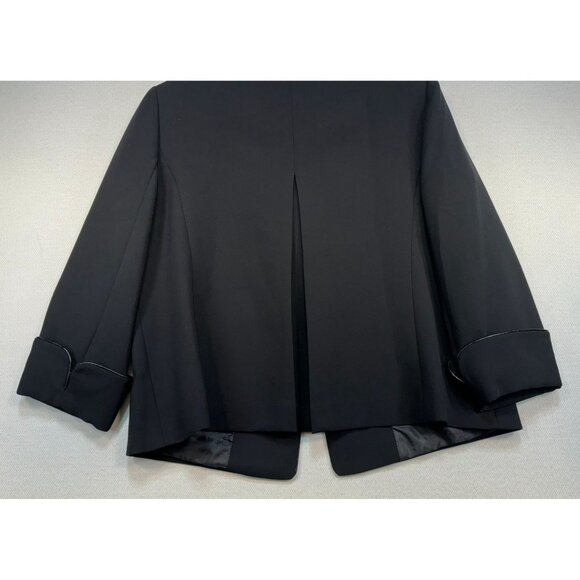 Tahari Arthur S. Levine Womens Blazer Size 12 Black Piped Trim - Picture 11 of 12